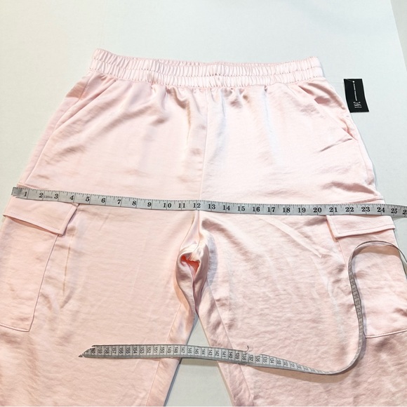 INC Pink Satin Jogger Pants Cargo Pockets, New w/ Tags, Size XL - Picture 12 of 15
